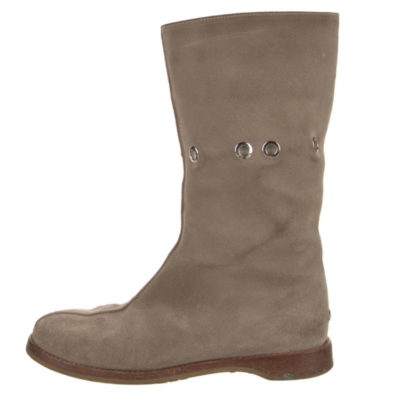 Jimmy Choo Suede Moto Boots 👢 front closet